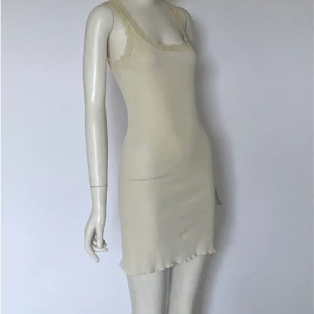 Zara Cream Lace-Trimmed Slip